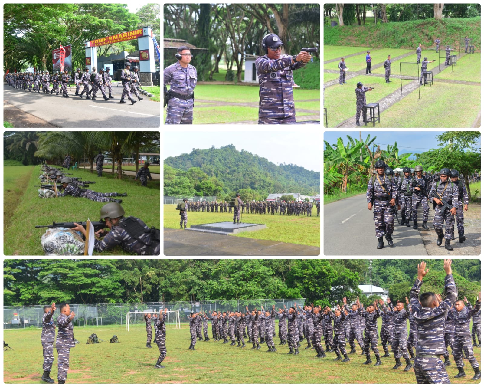 Prajurit Yonif 9 Marinir Gelar Hanmars dan Latihan Menembak
