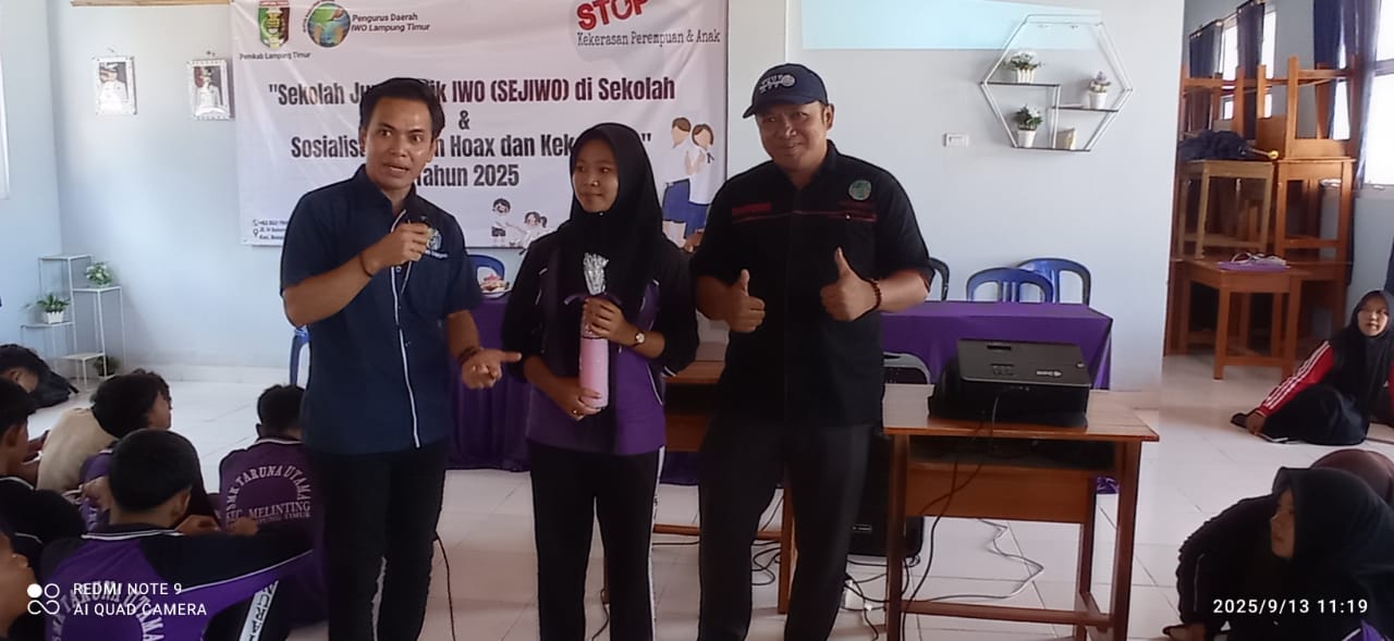 IWO Lampung Timur Gelar SEJIWO, Bekali Pelajar Cara Cegah Hoaks dan Bullying