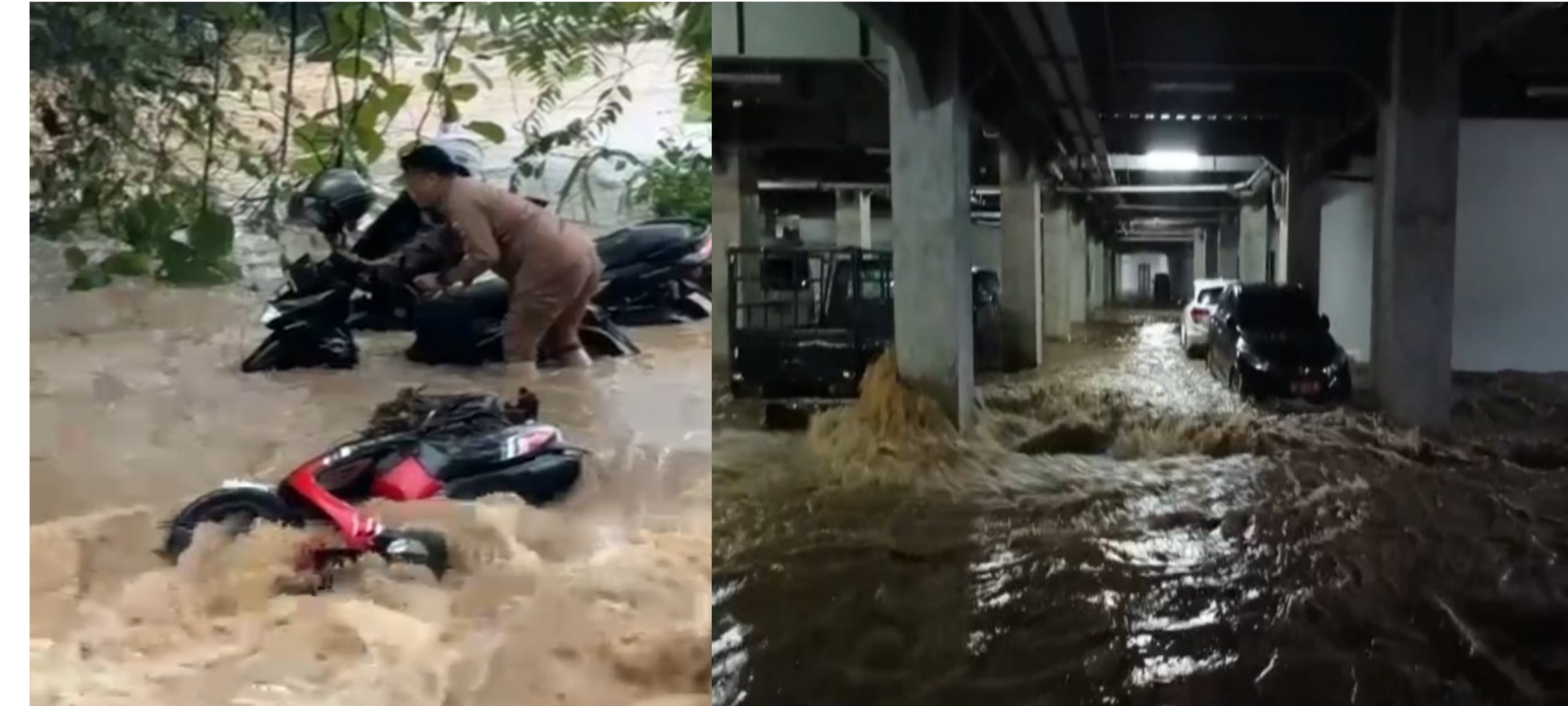 Hujan Deras Rendam Krui, Kantor Pemkab Pesisir Barat Terparah