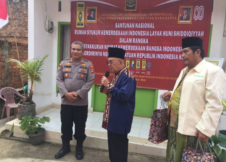 Rumah Syukur Kemerdekaan Hadir di Lampung, Dhibra Shiddiqiyyah Bangun 12 Unit untuk Warga