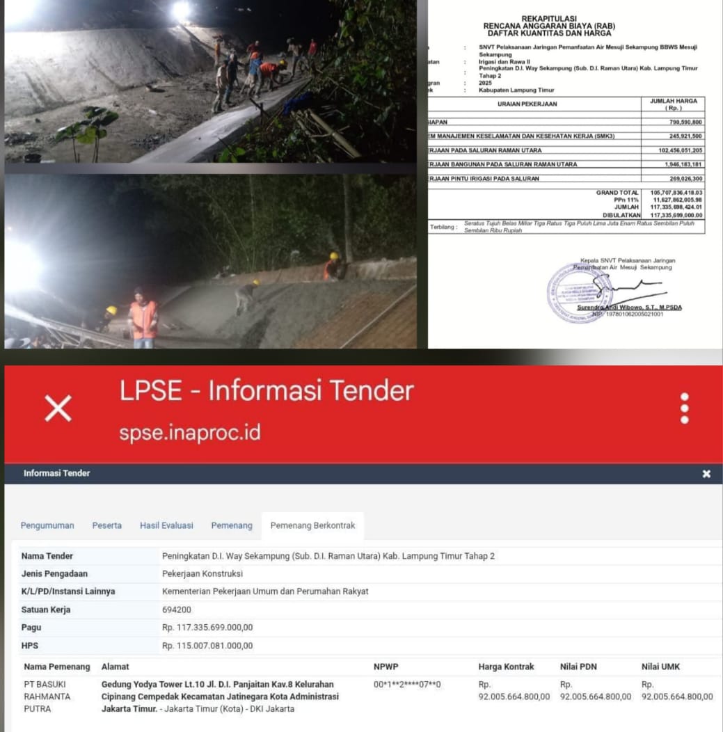 LSM Pro Rakyat Duga Proyek Rp92 Miliar Milik Balai Besar di Raman Utara Curangi Volume dan Spek: Kejati Jangan Diam!