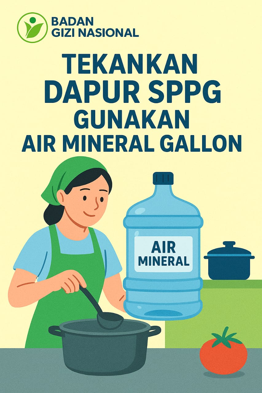 Hindari Kasus Keracunan, BGN Wajibkan Dapur SPPG Gunakan Air Galon untuk Masakan MBG