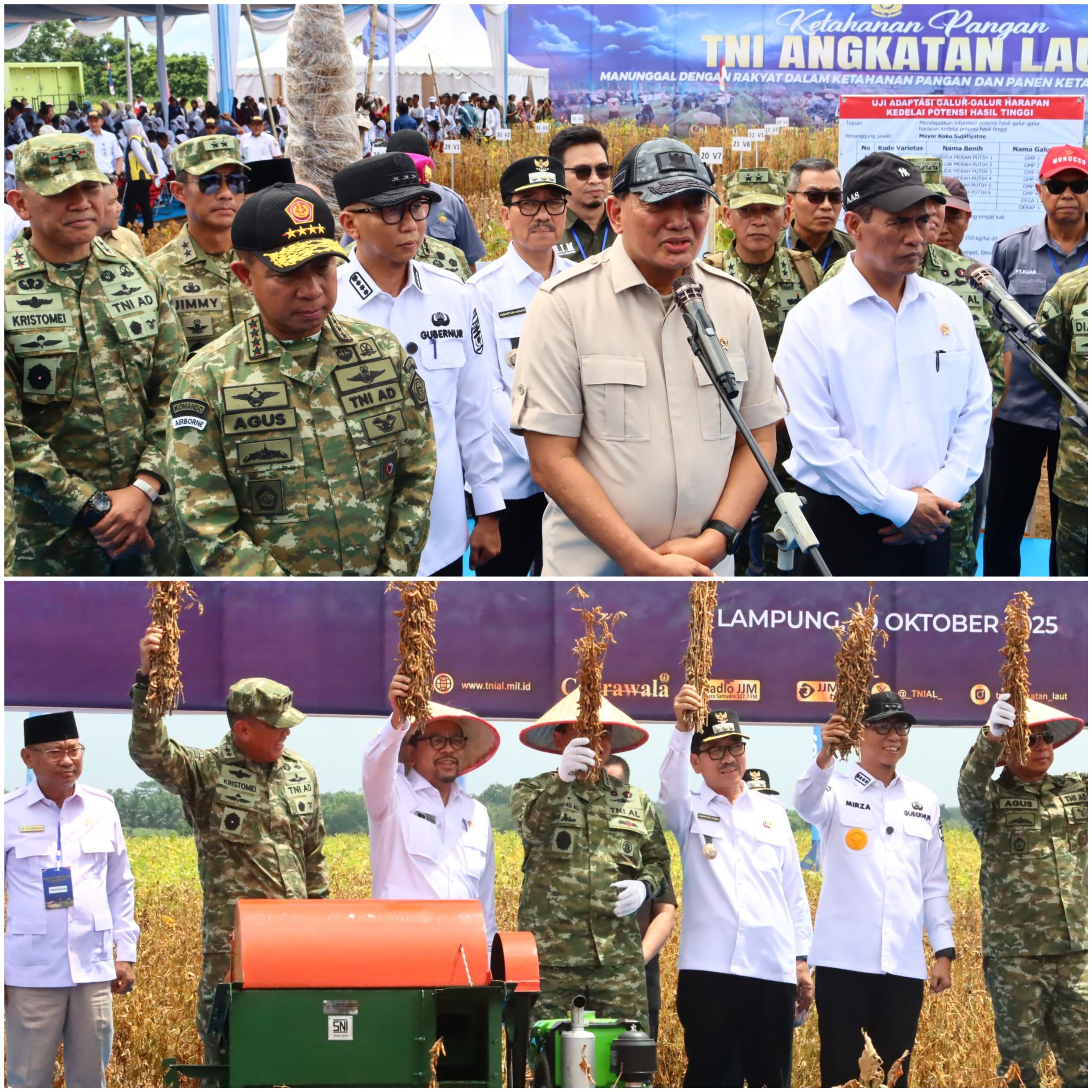 Menhan Sjafri Sebut Lampung Utara Berpotensi jadi Sentra Kedelai Nasional