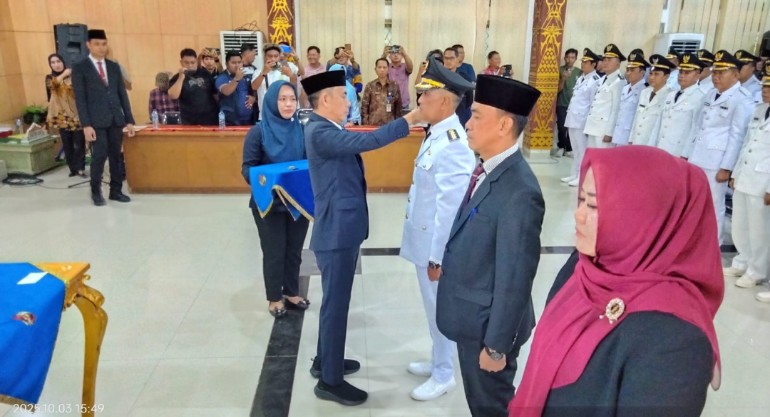 122 Pejabat Administrator dan Pengawas Pemkab Lampung Utara Dilantik, Wabup Romli Optimistis Jadi Motor Penggerak