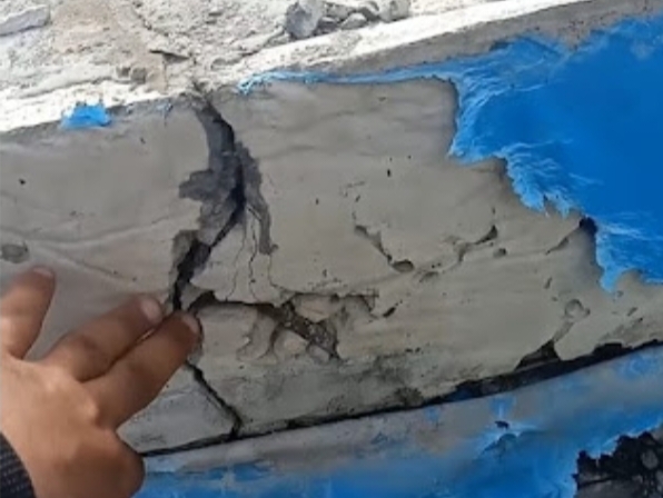 Belum Sebulan Kering Rigid Beton Rp3 Miliar Lebih di Jalan Cik Ditiro Kemiling Pecah dan Retak