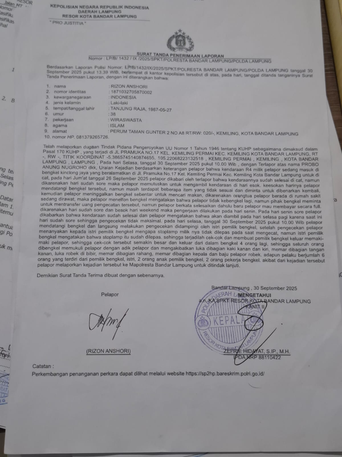 Mengaku Dikeroyok di Bengkel Pelanggan Lapor Polisi, Pemilik Bantah Balik Tuding Modus Tak Mau Bayar?