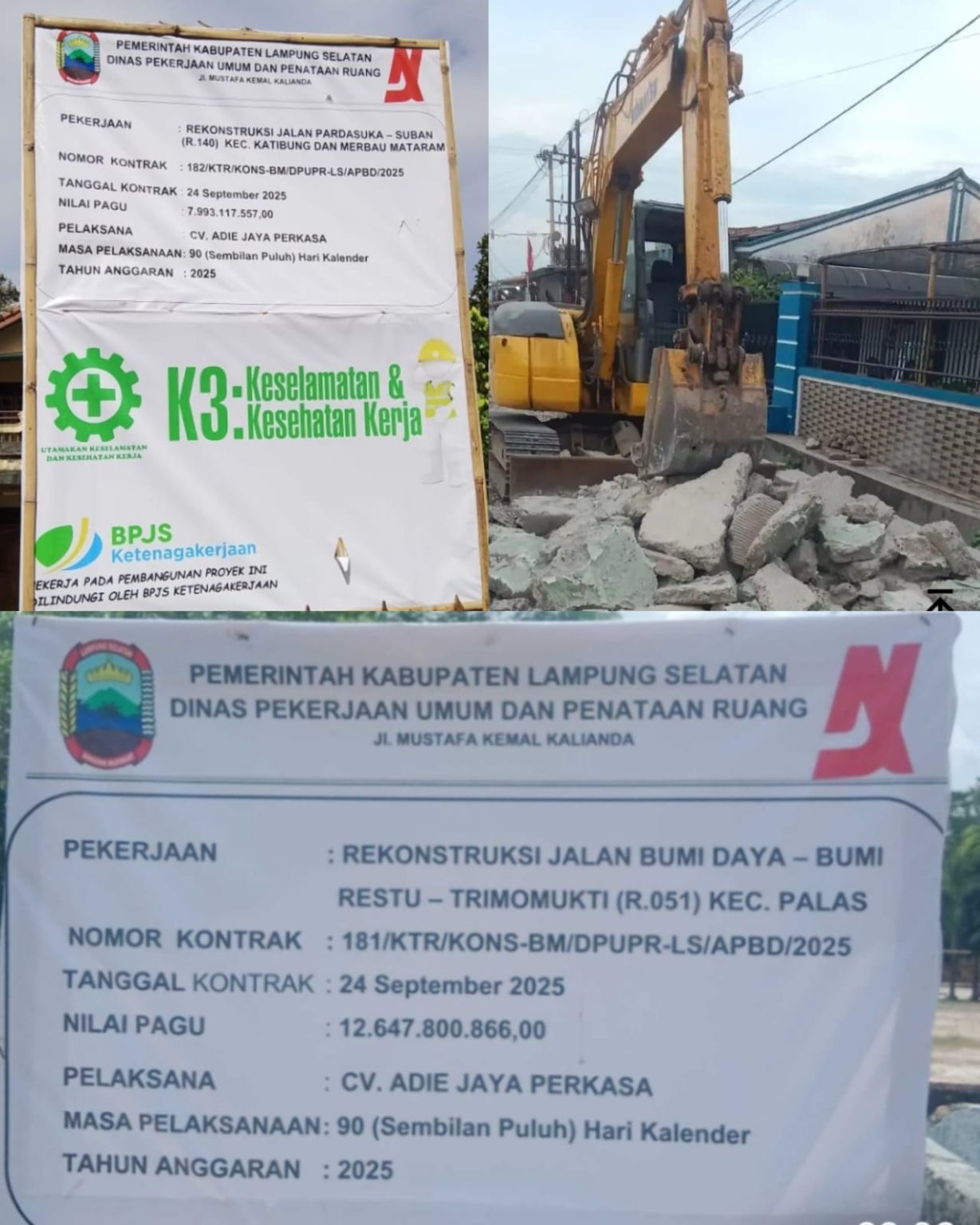 Skandal Tender PUPR Lamsel Satu Perusahaan Sabet Dua Proyek Rp20 Miliar, Diduga Lewat Kongkalikong