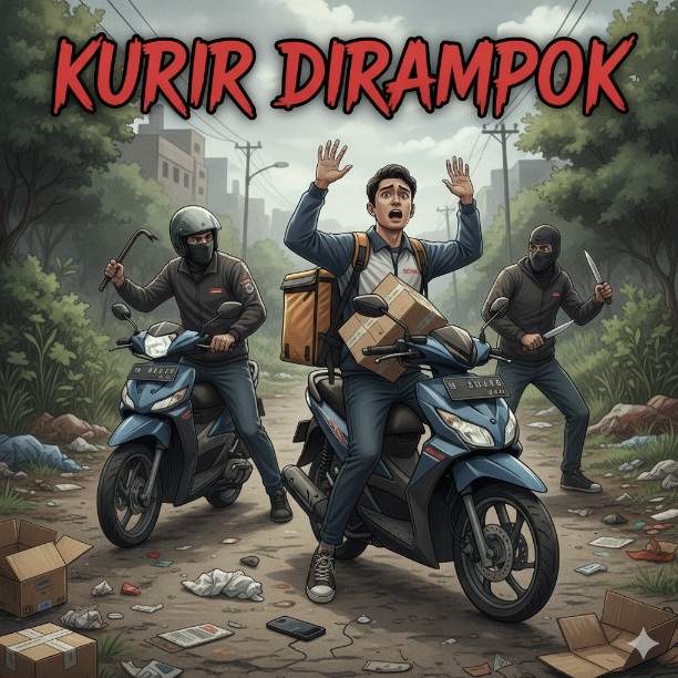 Kurir Paket Dibegal di Lampung Utara Uang COD 10,5 Juta Raib