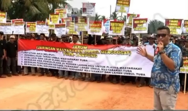 Jarum Demo Soal Lahan Umbulan Dicaplok SGC, Korlap Dicekik Sat Pol PP Ajudan Sekda Tuba