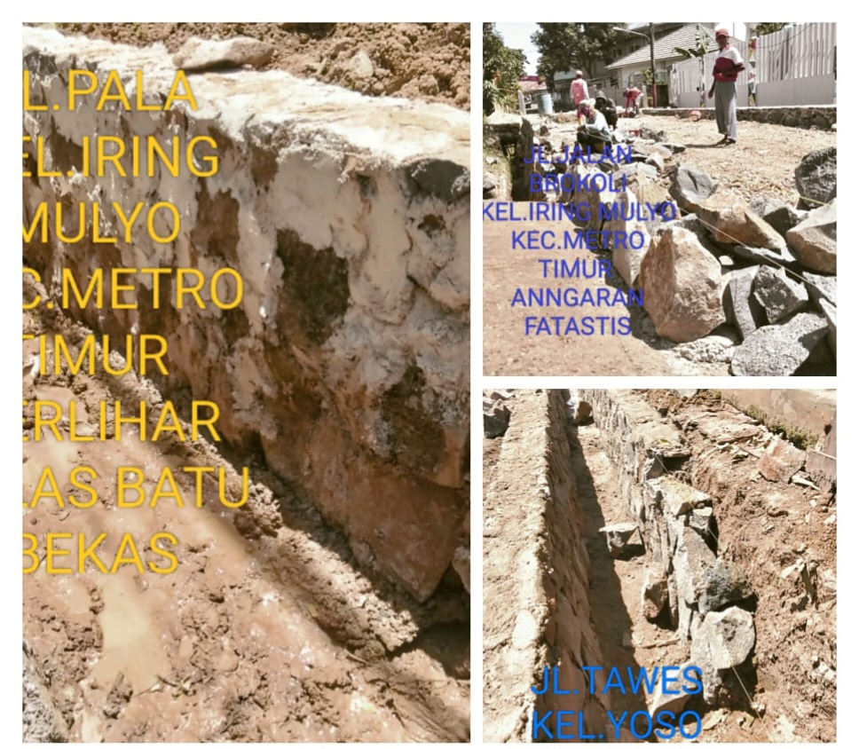 Program Pengentasan Banjir Kota Metro Terancam Gagal, Proyek Drainase Diduga Asal Jadi Pakai Material Bekas dan Minim Pengawasan