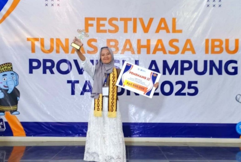 Putri Wartawan di Tuba Sukses Raih Juara 2 Lomba Pidato FTBI Tingkat Lampung