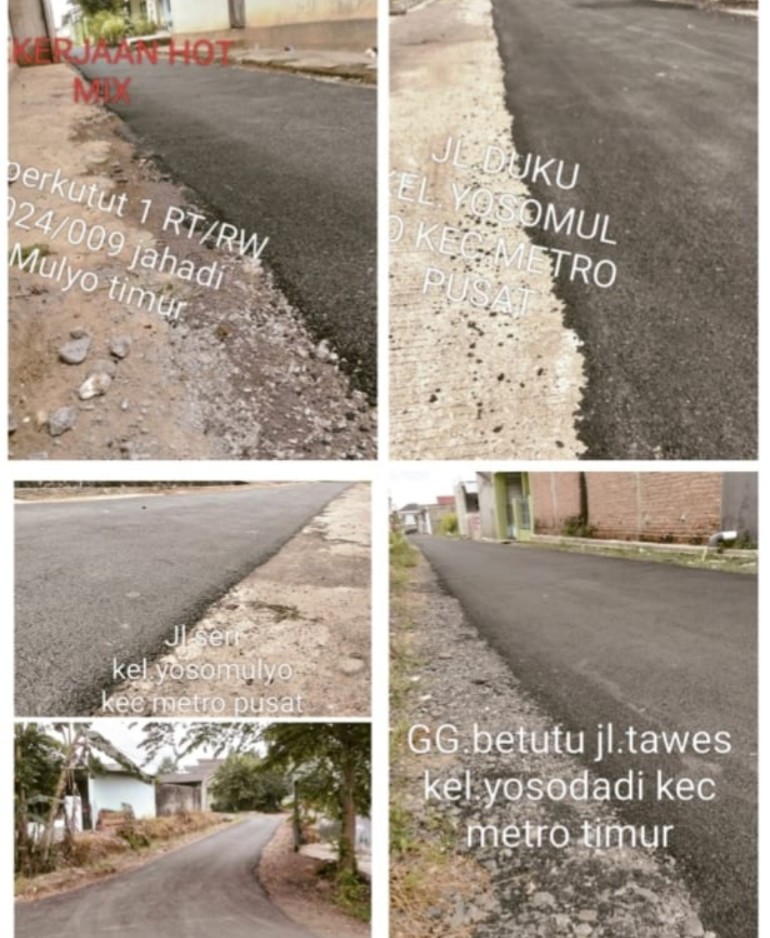 Proyek Peningkatan Jalan di Metro Diduga Asal jadi Akibat lemahnya pengawasan dan Transparansi Dinas PUTR