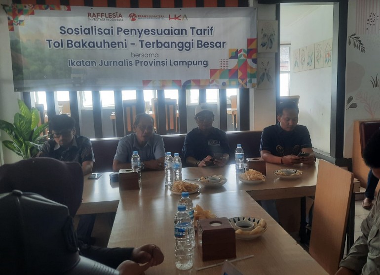 BTB Gaet IJP Lampung Sosialisasi Penyesuaian Tarif Tol Bakter