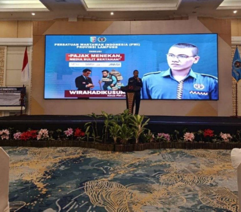 PWI Lampung Diskusi soal Pajak yang Tekan Media