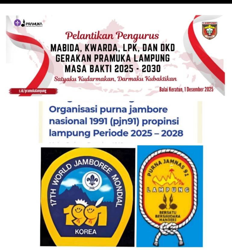 Purna Jambore 91, Bangga Bendaharanya Masuk Pengurus Pramuka Kwarda Lampung