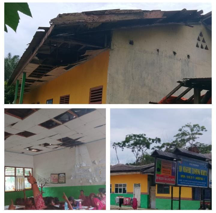 Bangunan dan Ruang Belajar SD Negeri Tajung Harta Lampung Utara Memprihatinkan Anggaran BOS 2021-2025 Sarat Dikorupsi?