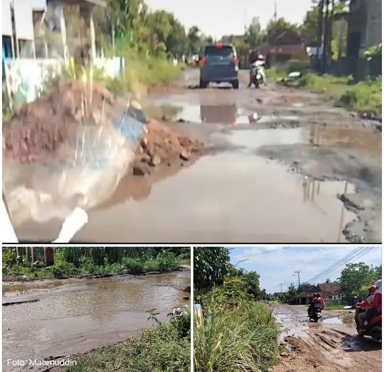 Lapor Pak Gubernur, Jalan Provinsi di Way Khilau Bak Kubangan Kerbau Pengendara Kerap Terjerembab