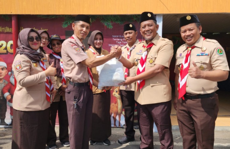 Tim Abdimasgana Kwarda Pramuka Lampung Cek Kesiapsiagaan Pospam Nataru