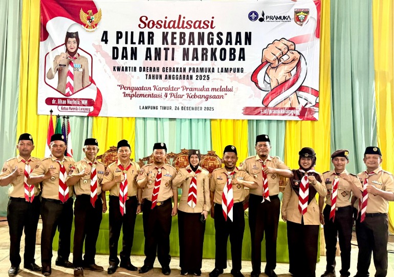 Kwarda Lampung Cegah Narkoba Sejak Dini Lewat Sosialisasi 4 Pilar Kebangsaan