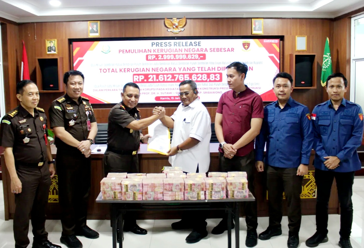 Terpidana Korupsi Jalan Sutami-Sribawono Lunasi Sisa Kerugian Negara Rp2,9 Miliar, Total Rp21,6 Miliar Kembali ke Kas Negara