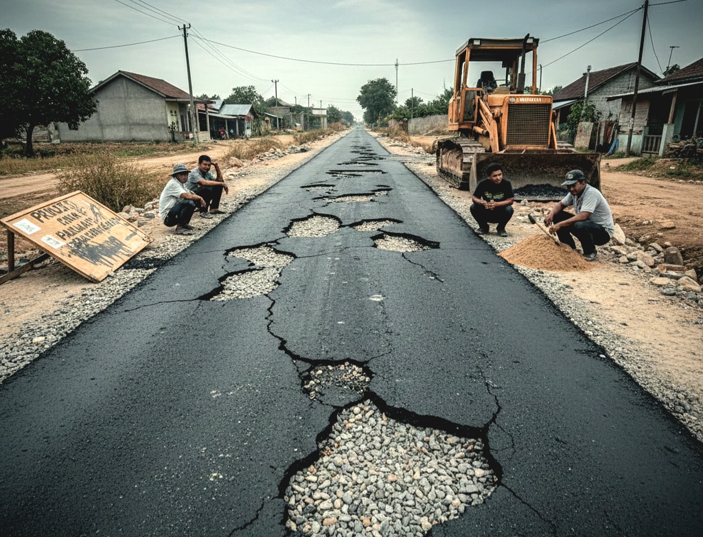 Proyek Jalan Miliaran Rupiah di Tubaba Disinyalir Syarat Penyimpangan