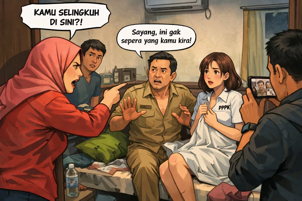 Diduga Selingkuh, Oknum Pejabat Dinkes Seluma Digerebek Istri di Kos-kosan Kota Bengkulu Bersama Wanita Pegawai P3K