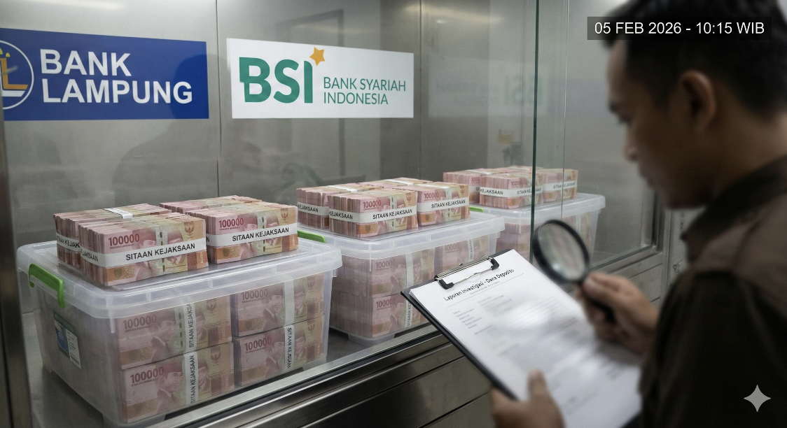 Janggal! Ratusan Miliar Uang Sitaan Kasus PT LEB ‘Parkir’ di Bank Lampung dan BSI, Diduga Ada Motif Bunga Deposito?