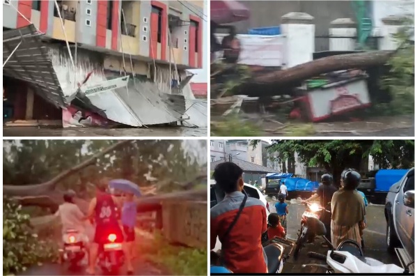 Hujan Badai Landa Lampung: Jalinsum Macet Total, Metro Banjir, hingga Puting Beliung Terekam Warga di Lampung Utara