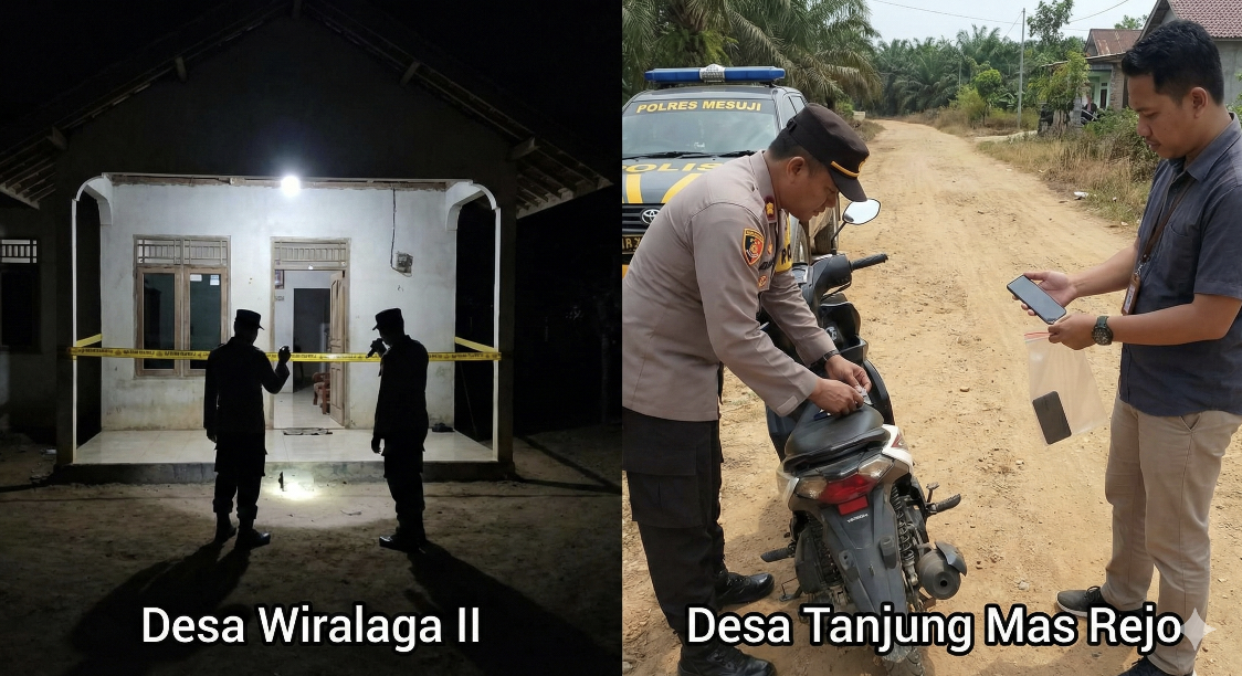 Dua Kejahatan Keji Gegerkan Mesuji: Petani Ditembak di Wajah, Konten Kreator Diperkosa dan Dirampok