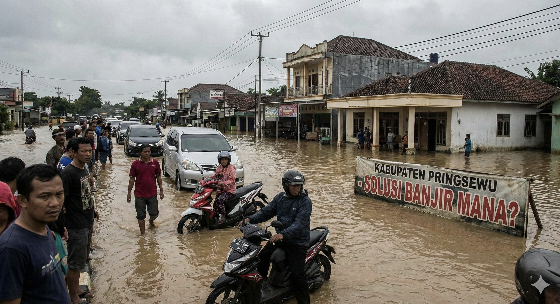 Warga Pringsewu Jenuh Hadapi Banjir Tahunan Tanpa Solusi
