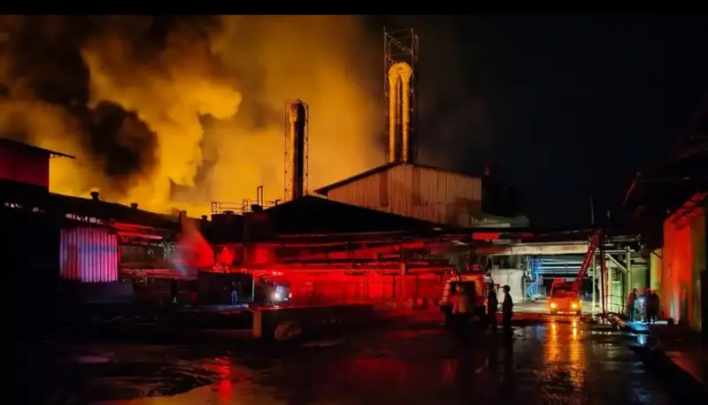 48 Jam Api Masih Berkobar di PT SPM Lampung Tengah, 6 Kabupaten Turun Tangan
