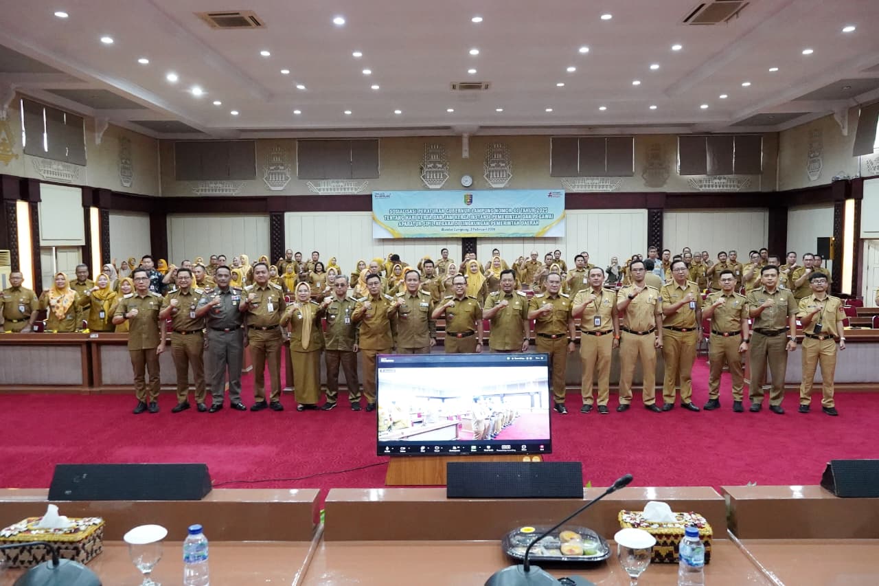Dorong Produktivitas ASN, Pemprov Lampung Sosialisasikan Aturan Jam Kerja