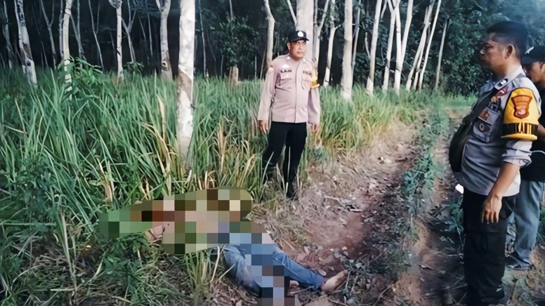 Geger Penemuan Mayat Bersimbah Darah di Kebun Karet Banjar Margo, Pelaku Ternyata Tetangga Sendiri