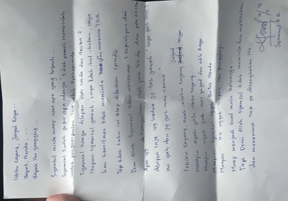 Surat dari Balik Jeruji, Pj Bupati Cilacap Bersumpah Tak Terima Aliran Dana THR