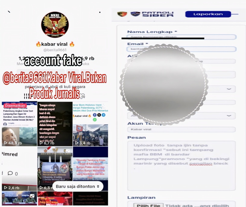 Akun TikTok “Kabar Viral” Diduga Catut Konten Media dan Sebar Hoaks Mafia BBM