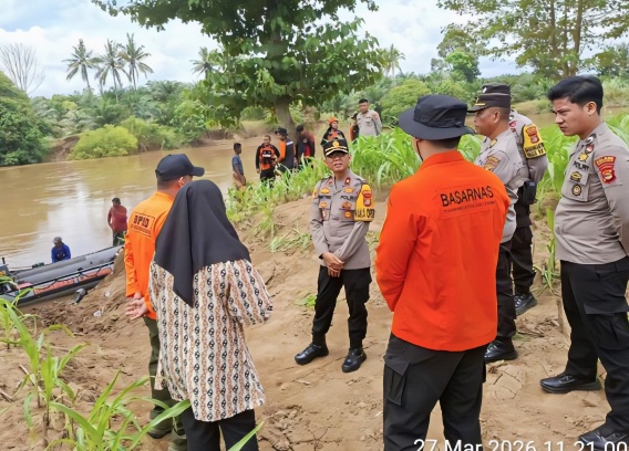 Niat Menolong Rekan, Dua Pemuda Tenggelam Terseret Arus Deras Sungai Way Umpu