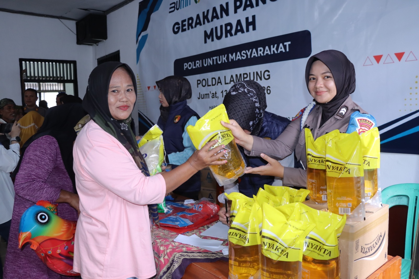 Gerakan Pangan Murah di Pekon Sidoharjo Pringsewu Laris Manis