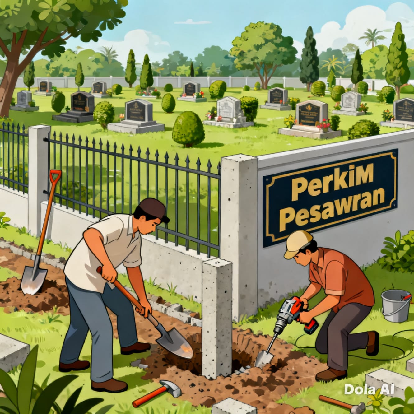 Proyek Pagar Makam Milik Disperkim Pesawaran Diduga Tak Berwujud Meski Anggaran Cair, LSM Penjara Desak APH Turun Tangan