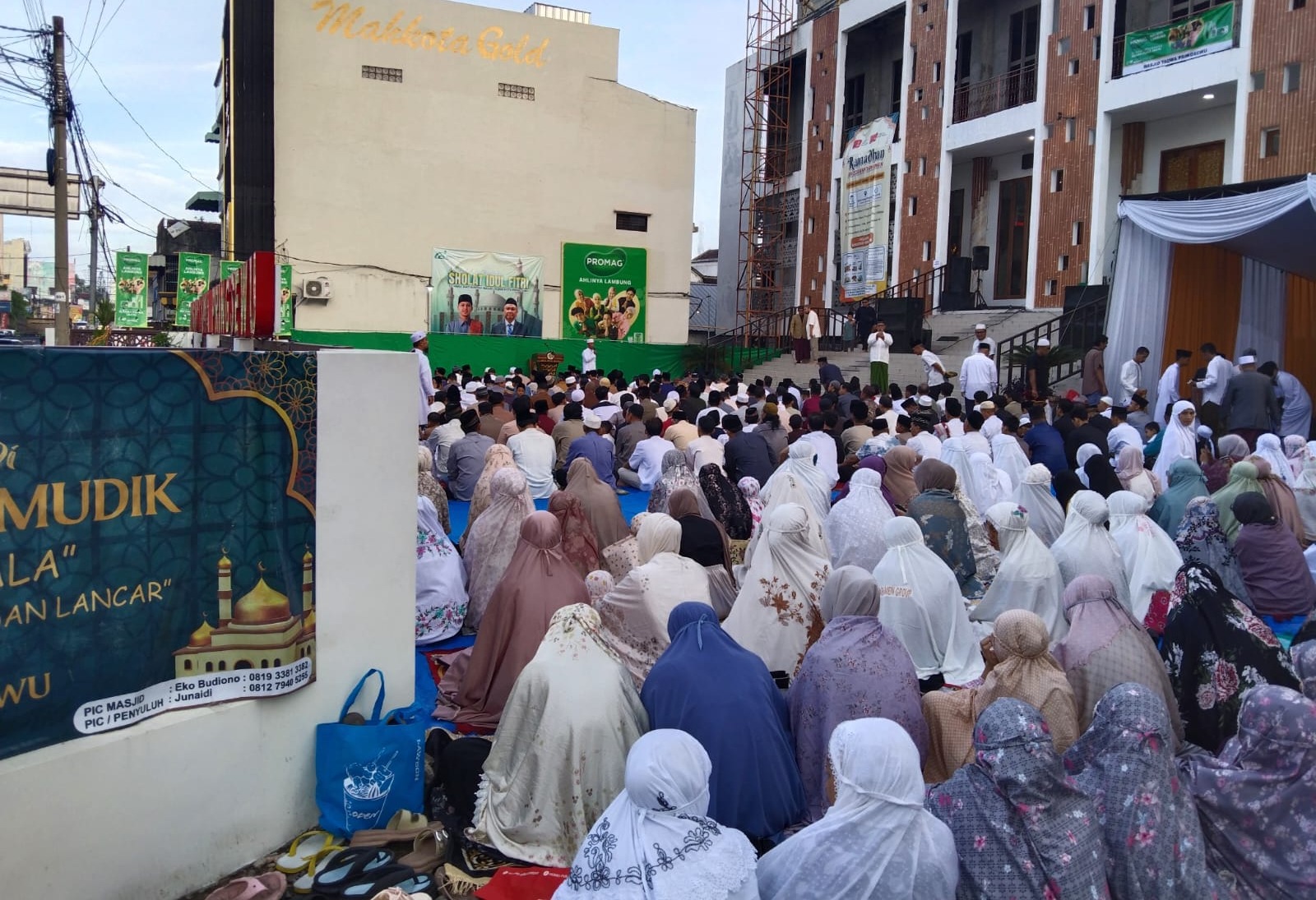 Salat Id Lebih Awal di Pringsewu Berjalan Lancar dengan Pengamanan Aparat