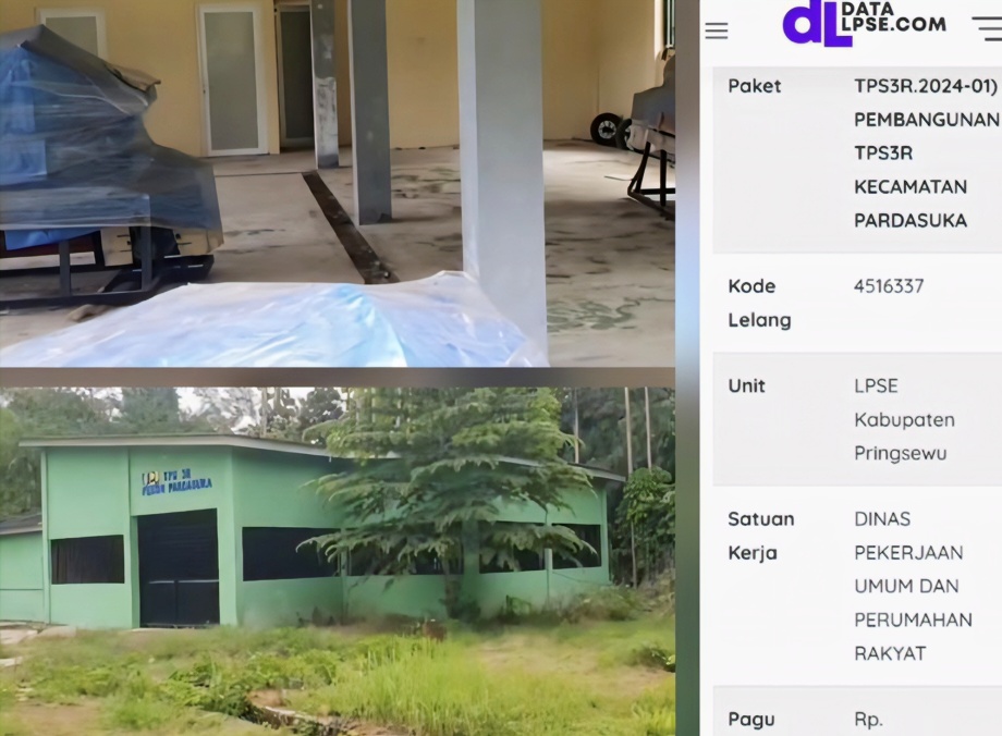 Proyek TPS 3R Pardasuka Pringsewu Rp700 Juta Terbengkalai