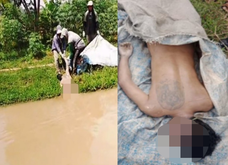 Pria Bertato Tanpa Busana Ditemukan Tewas Mengambang di Irigasi Kota Metro