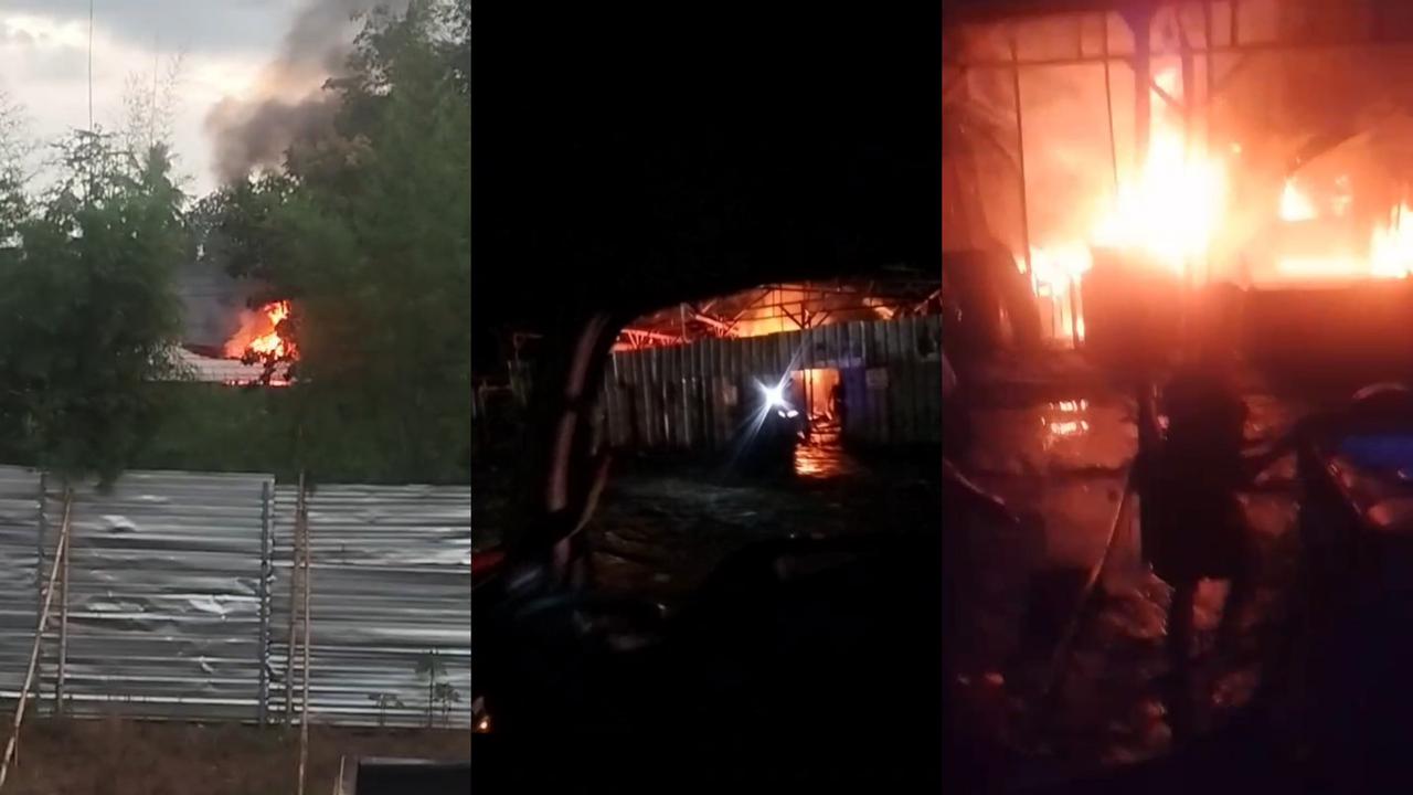 Gudang Penimbunan BBM Ilegal di Tanjung Bintang Meledak Dan Terbakar, Nama Oknum Aparat Terseret