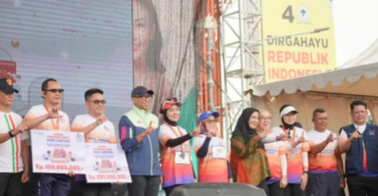 Lepas Bank Lampung Run 2026, Wali Kota Eva Dwiana Ajak Masyarakat Hidup Sehat