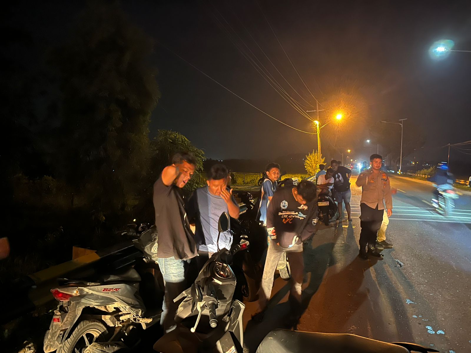 Respon Cepat Laporan 110, Polisi Bubarkan Balap Liar di Jalinsum Pringsewu