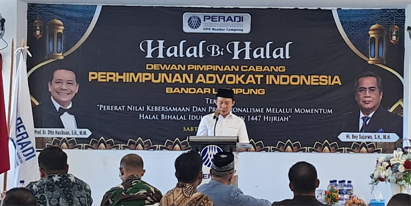 PERADI Lampung Gelar Halal Bihalal, Marindo Kurniawan Sampaikan Amanah Gubernur