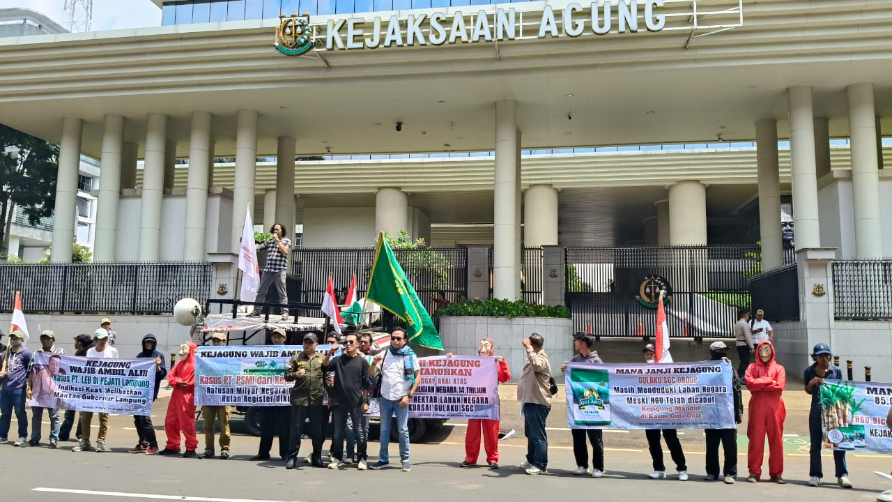 Aksi TRIGA Lampung di Jakarta: Desak DPR RI dan Kejaksaan Agung Tuntaskan Konflik Agraria PT SGC