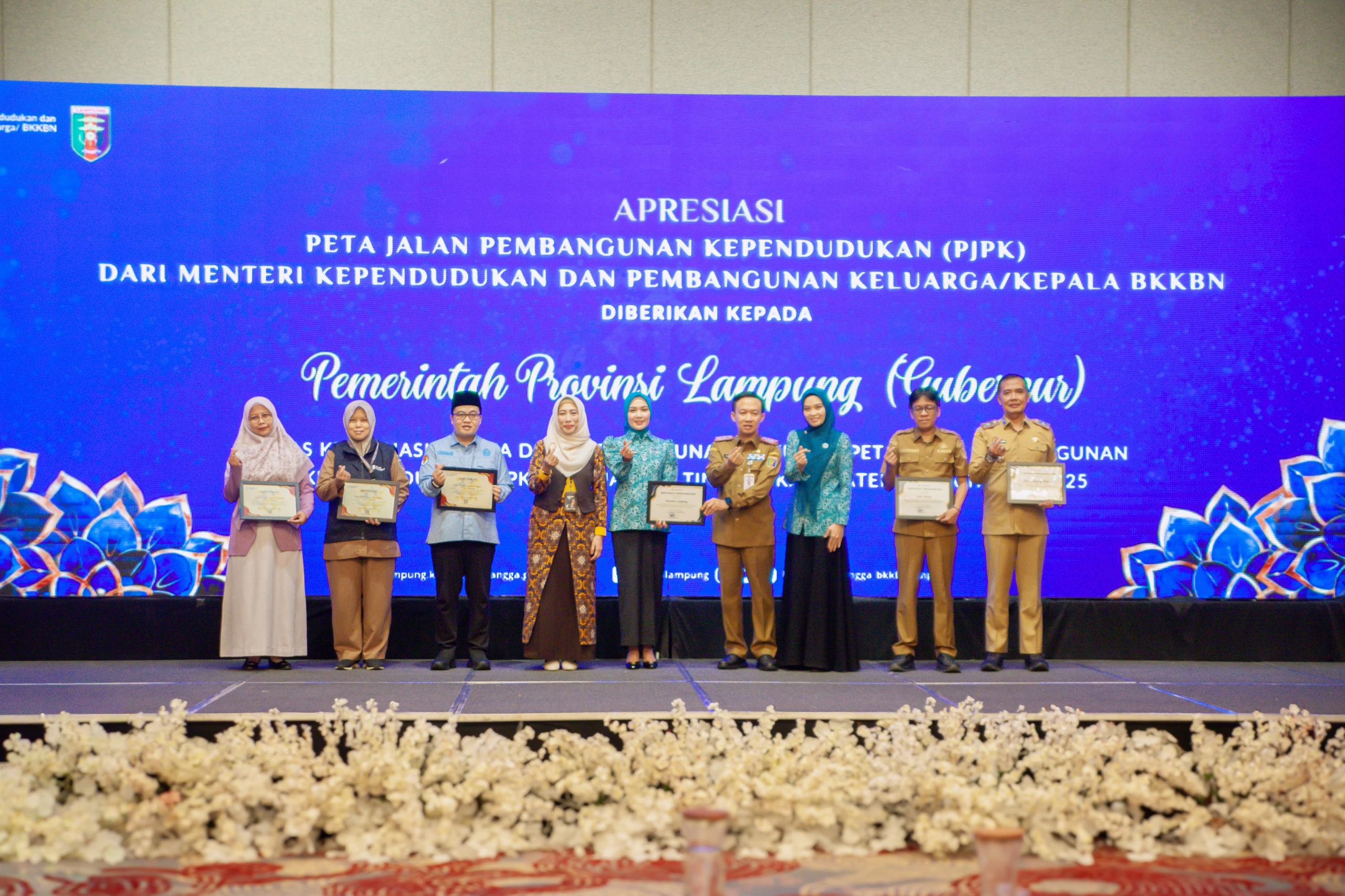 Lampung Raih Apresiasi Nasional atas Peta Jalan Pembangunan Kependudukan 2025