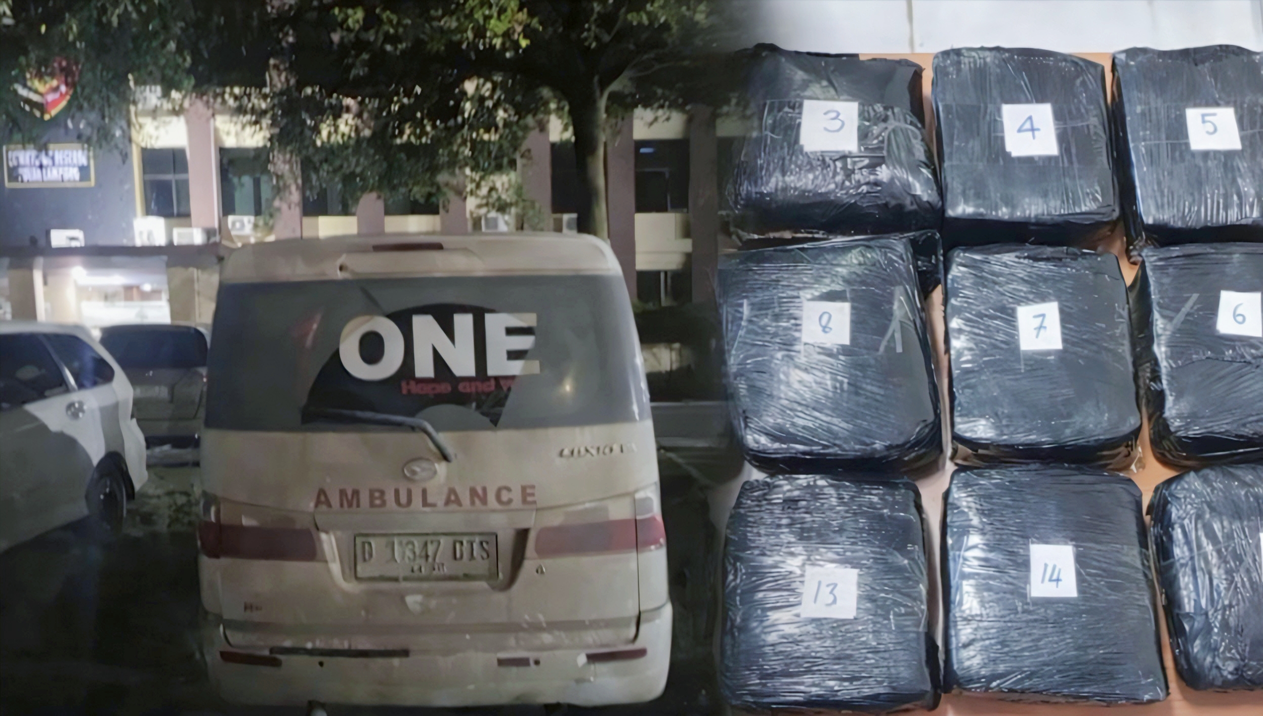 Polda Lampung Gagalkan Penyelundupan 15,7 Kg Sabu Bermodus Ambulans di Bakauheni