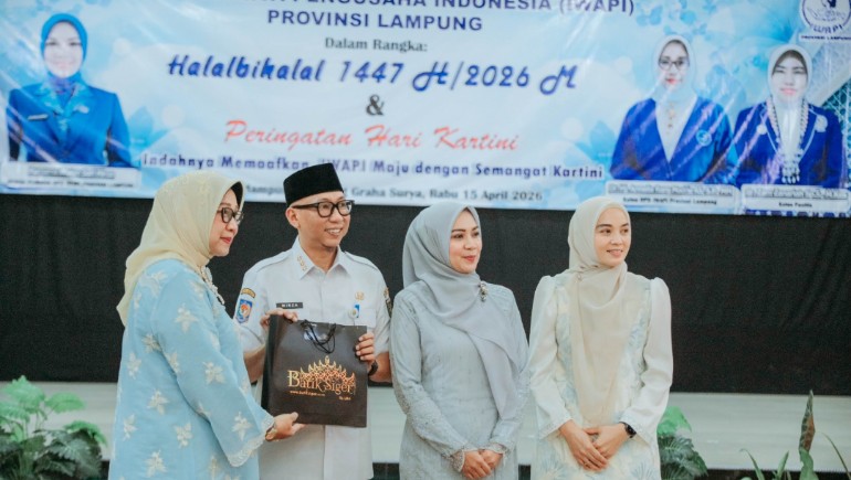 Gubernur Mirza Hadiri Halalbihalal Iwapi Lampung, Dorong Penguatan Hilirisasi dari ekonomi Lampung dengah Meningkatkan  Peran Perempuan Pengusaha