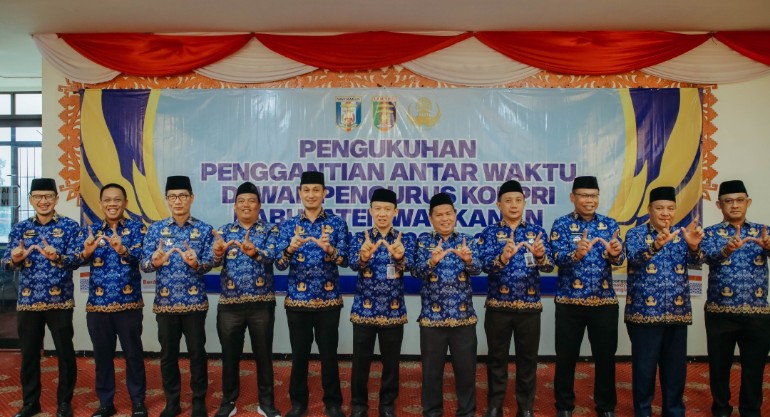 Marindo Kukuhkan Dewan Pengurus Korpri PAW Way Kanan Masa Bakti 2023-2028